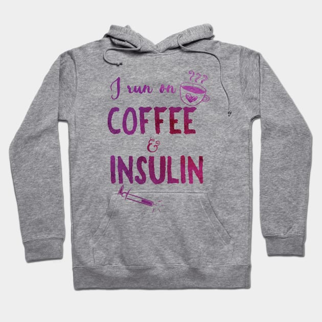 Coffee and Insulin - purple Hoodie by papillon